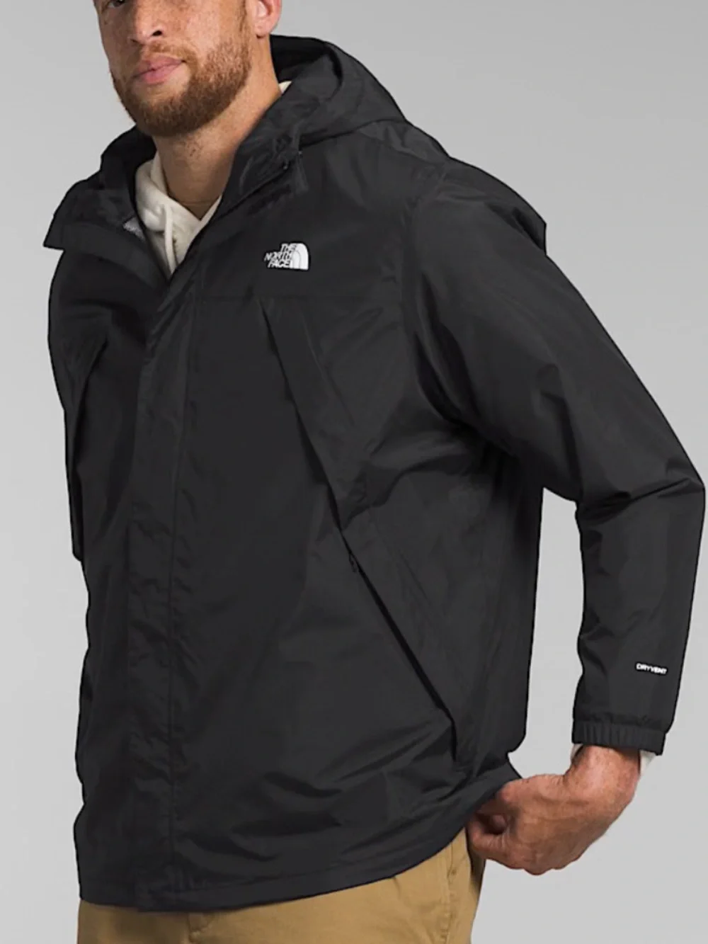 The North Face Men’s Black Hooded Rain Jacket